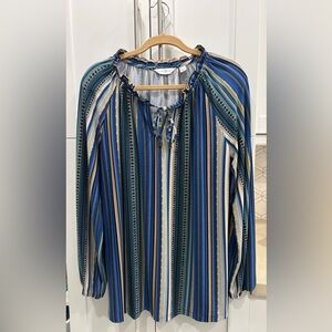 Susan Graver Peasant Top with Ruffle Details